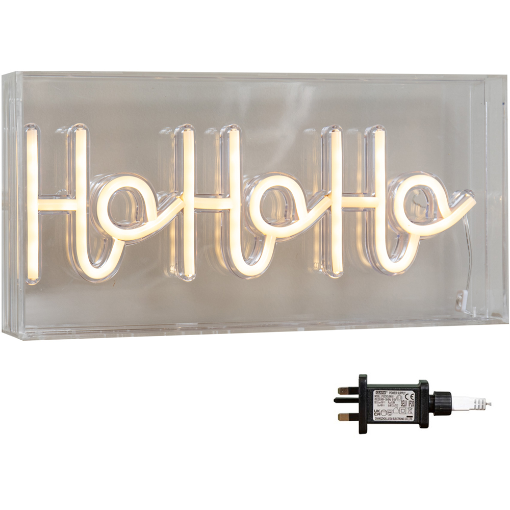 Samuel Alexander Warm White LED Neon Flex Ho Ho Ho Christmas Decoration 30cm Image 2