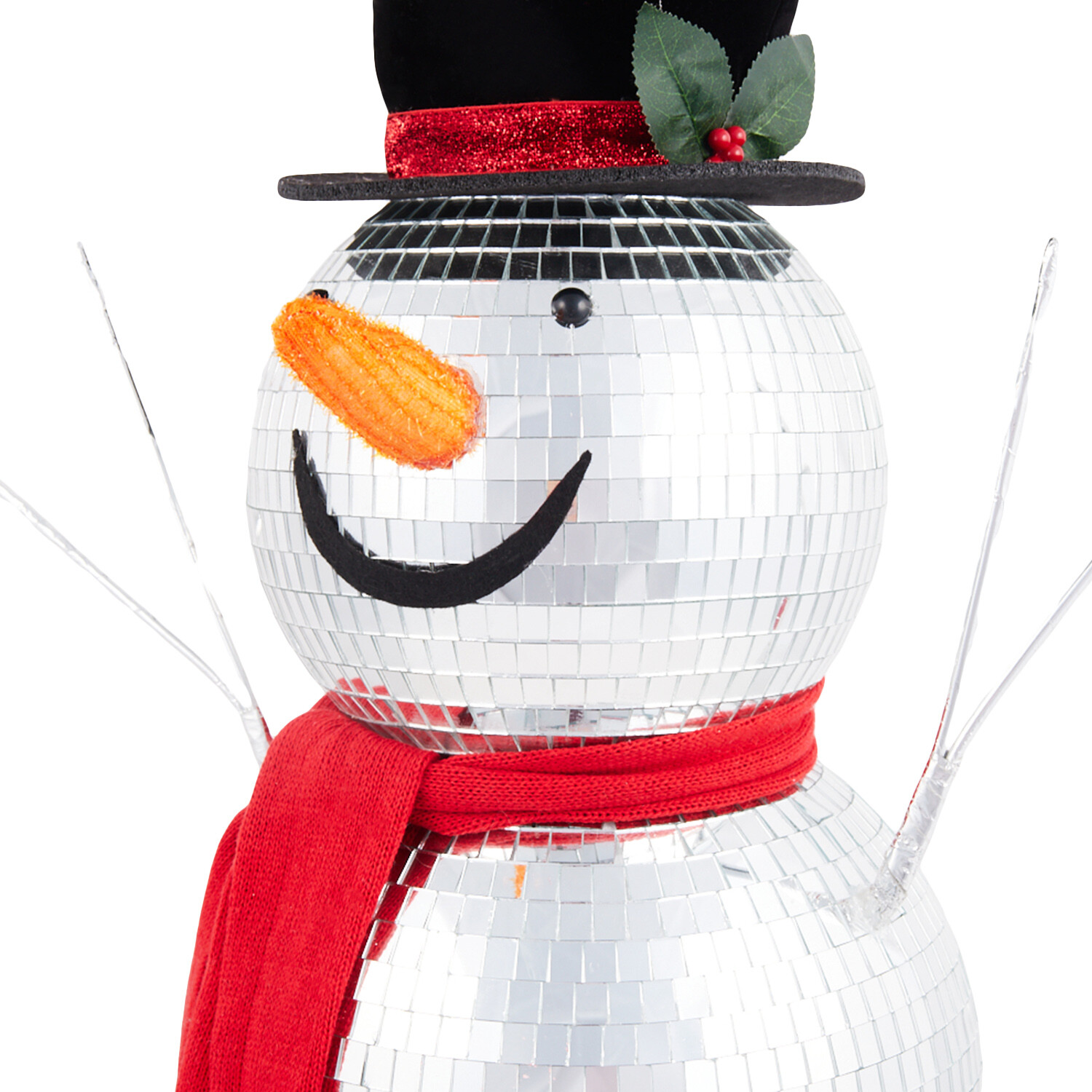 Disco Snowman Decoration - Silver Image 3
