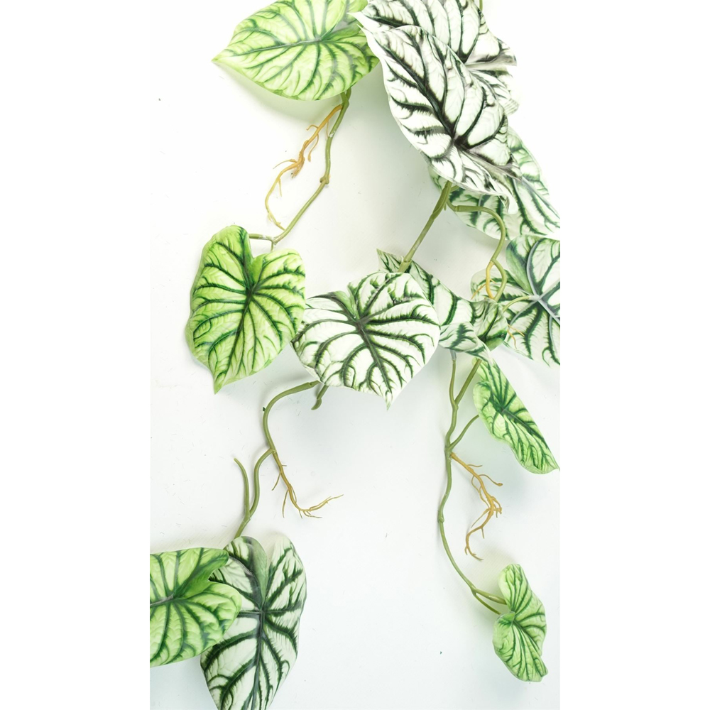 Leaf Trailing Light Alocasia Dragon Scale Hanging Artificial Plant 4ft Image 3