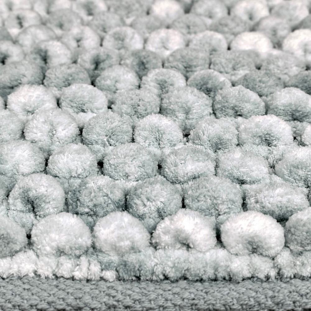 Allure Bath Fashions Grey Marble Effect Chunky Bobble Non Slip Toilet Mat 50 x 50cm Image 3