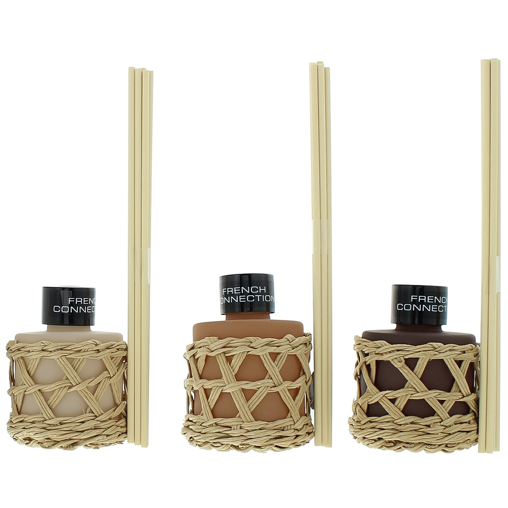 French Connection Bamboo Collection Reed Diffuser 3 Piece Gift Set 50ml Image 2