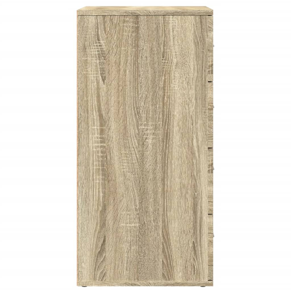 vidaXL 4 Drawer Sonoma Oak Sideboard Set of 2 Image 6