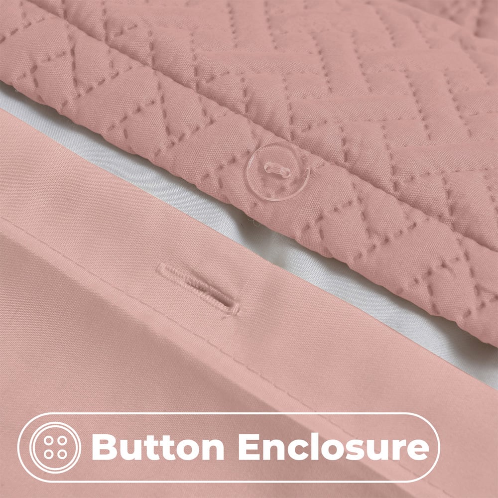 Velosso Super King Size Pink Paloma Duvet Set Image 4
