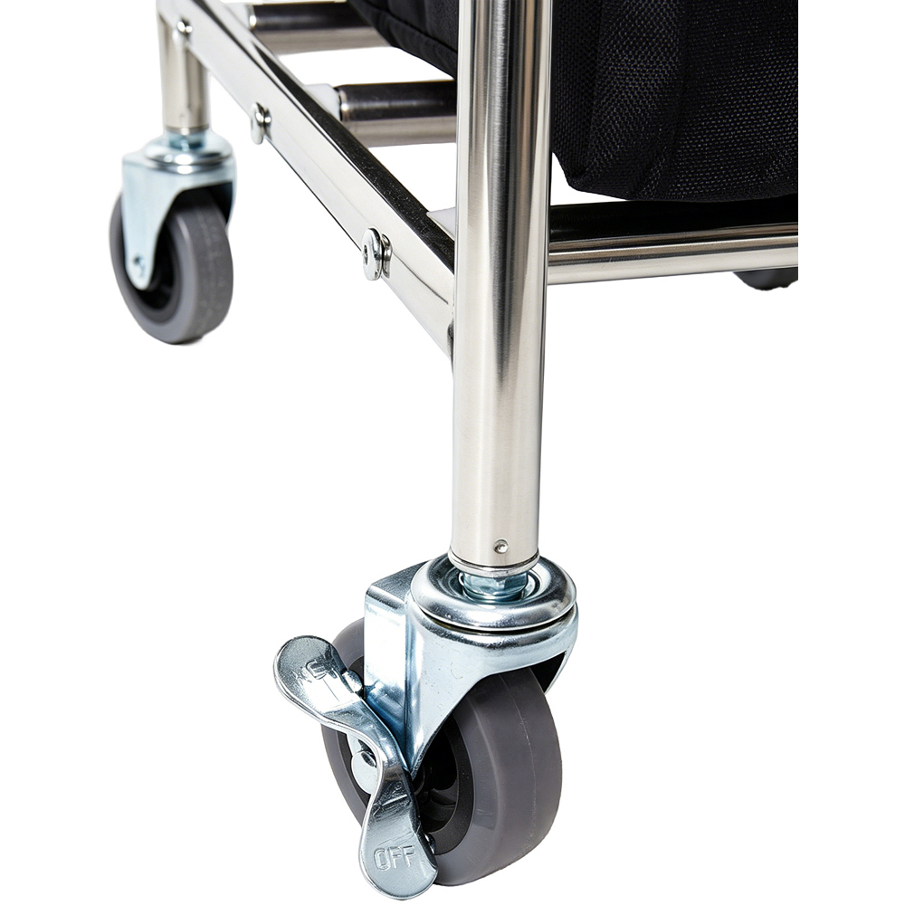 Living and Home 3-Section Laundry Basket with Wheels 240L Image 3