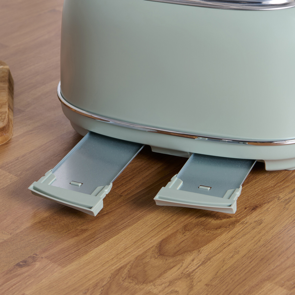 Kitchen Master 4 Slice Retro Toaster Sage Image 8