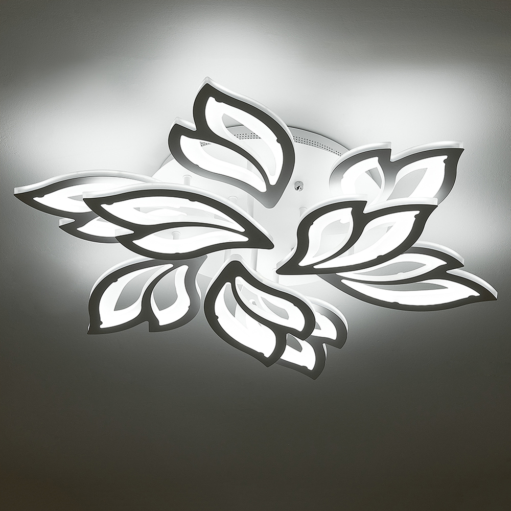 Living and Home 29 inch White Petal Shaped Ceiling Light Image 7