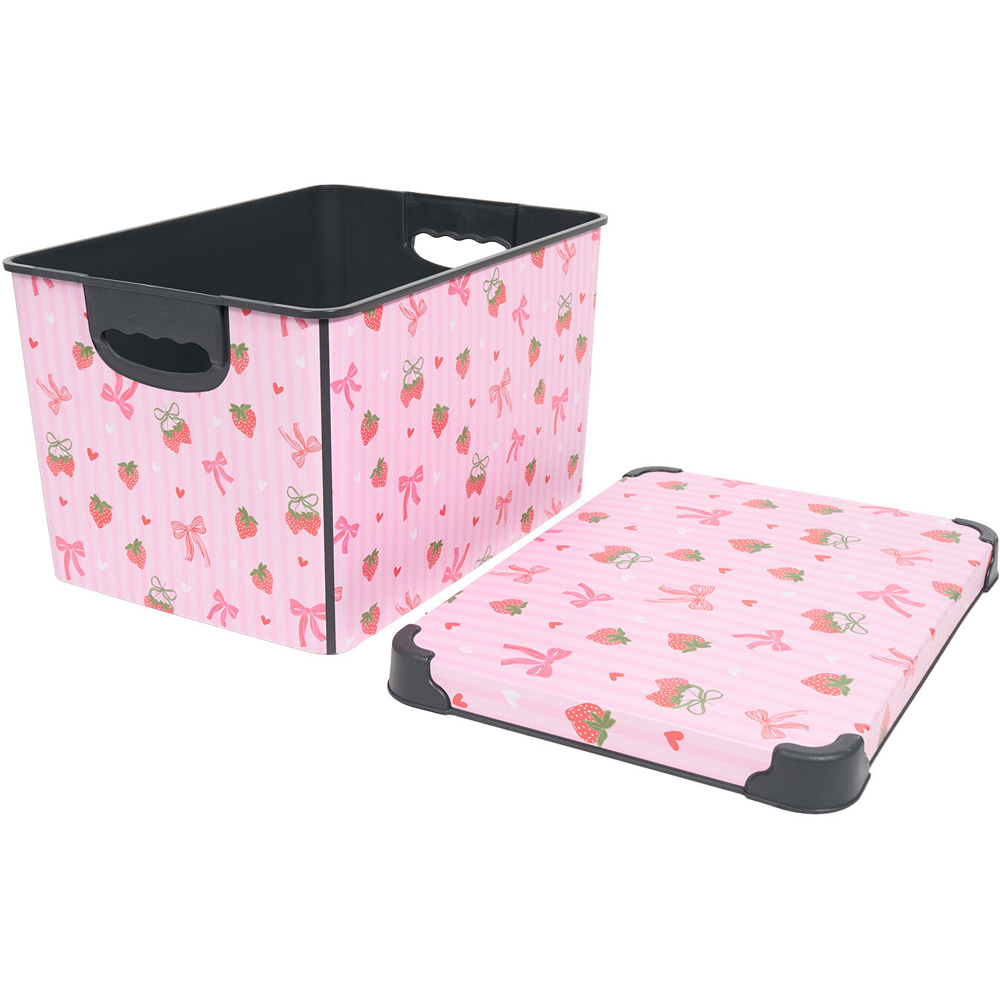 Berry Sweet Printed Storage Box Pink Image 4