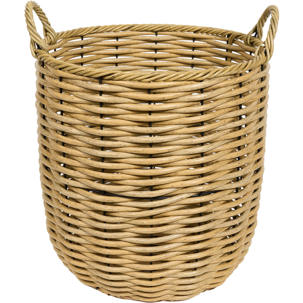 Set of 2 Rattan Baskets Natural Image 3
