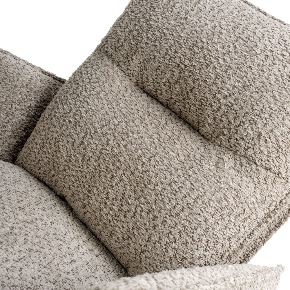 Brunswick Set of 2 Textured Chenille Effect Mink Swivel Chairs Image 6