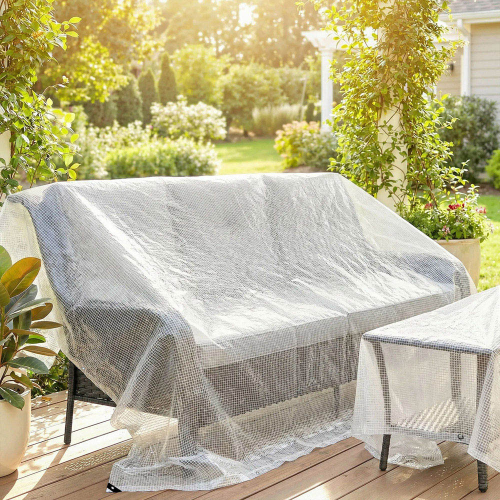 Outsunny 3 x 5m White PE Waterproof Tarpaulin Image 7