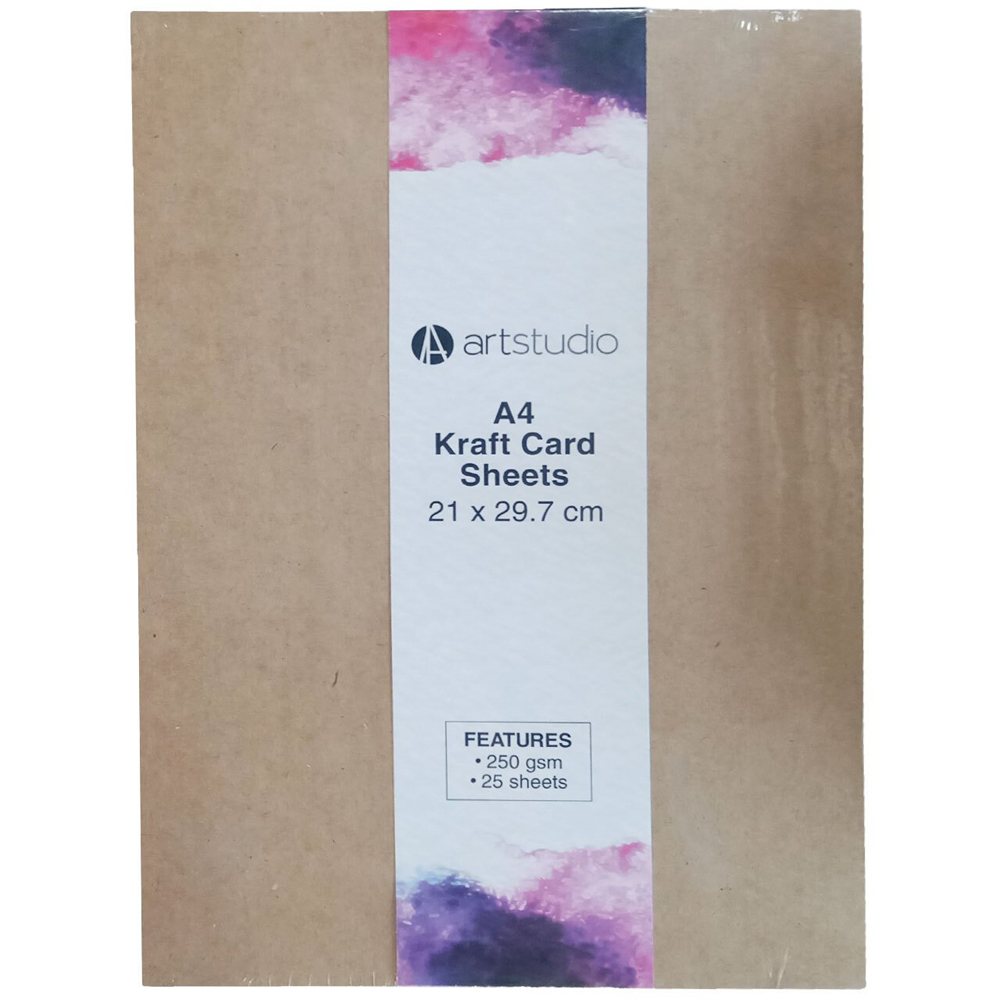 Art Studio A4 Kraft Card Sheets - 25 Image
