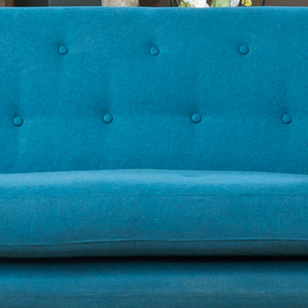 Lynwood 3 Seater Teal Fabric Sofa Image 3