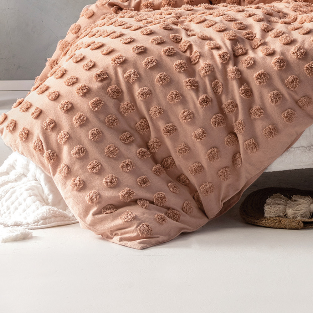 Linen House Haze Super King Cream Tufted Duvet Cover Set Image 4
