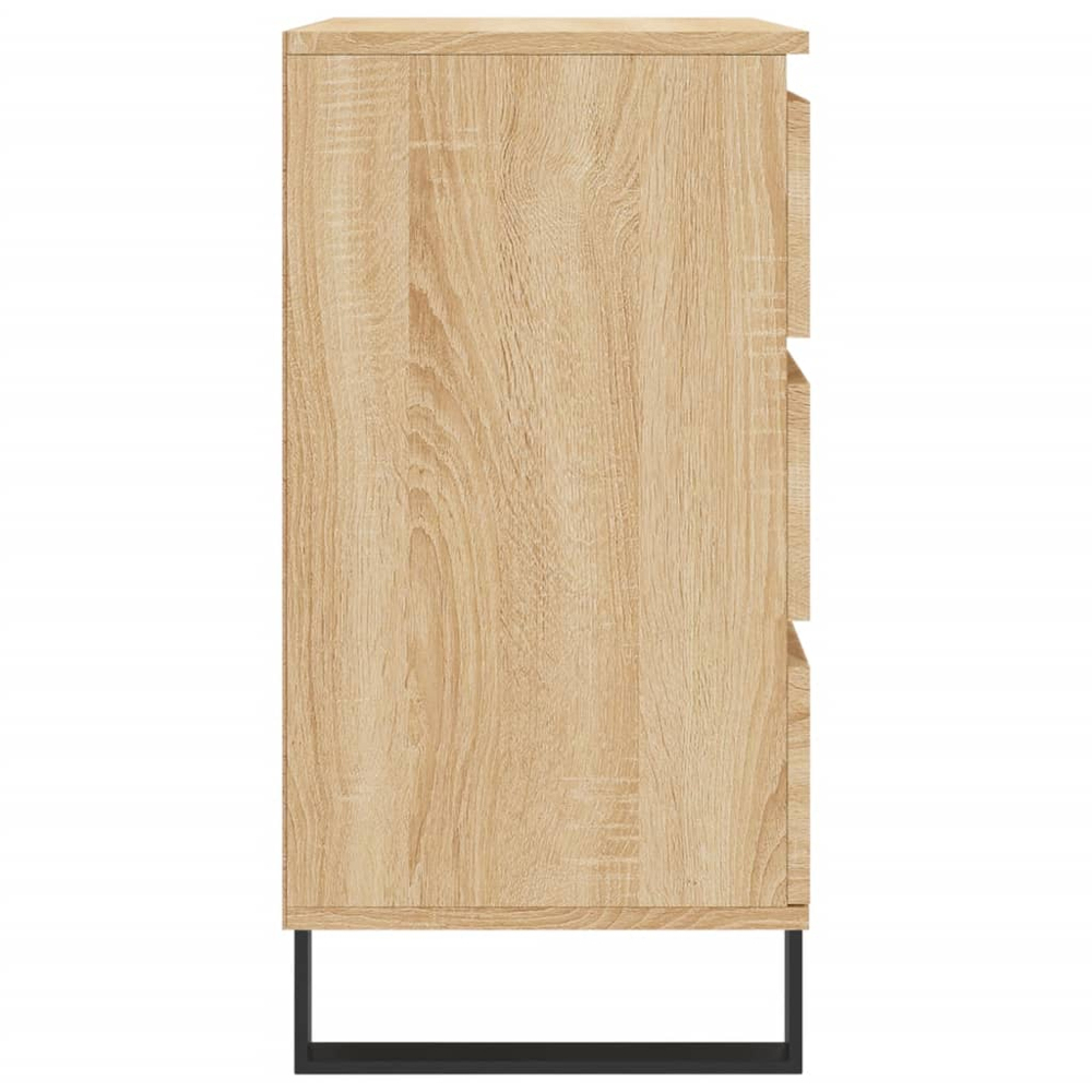 vidaXL 3 Drawer Sonoma Oak Sideboard Image 7
