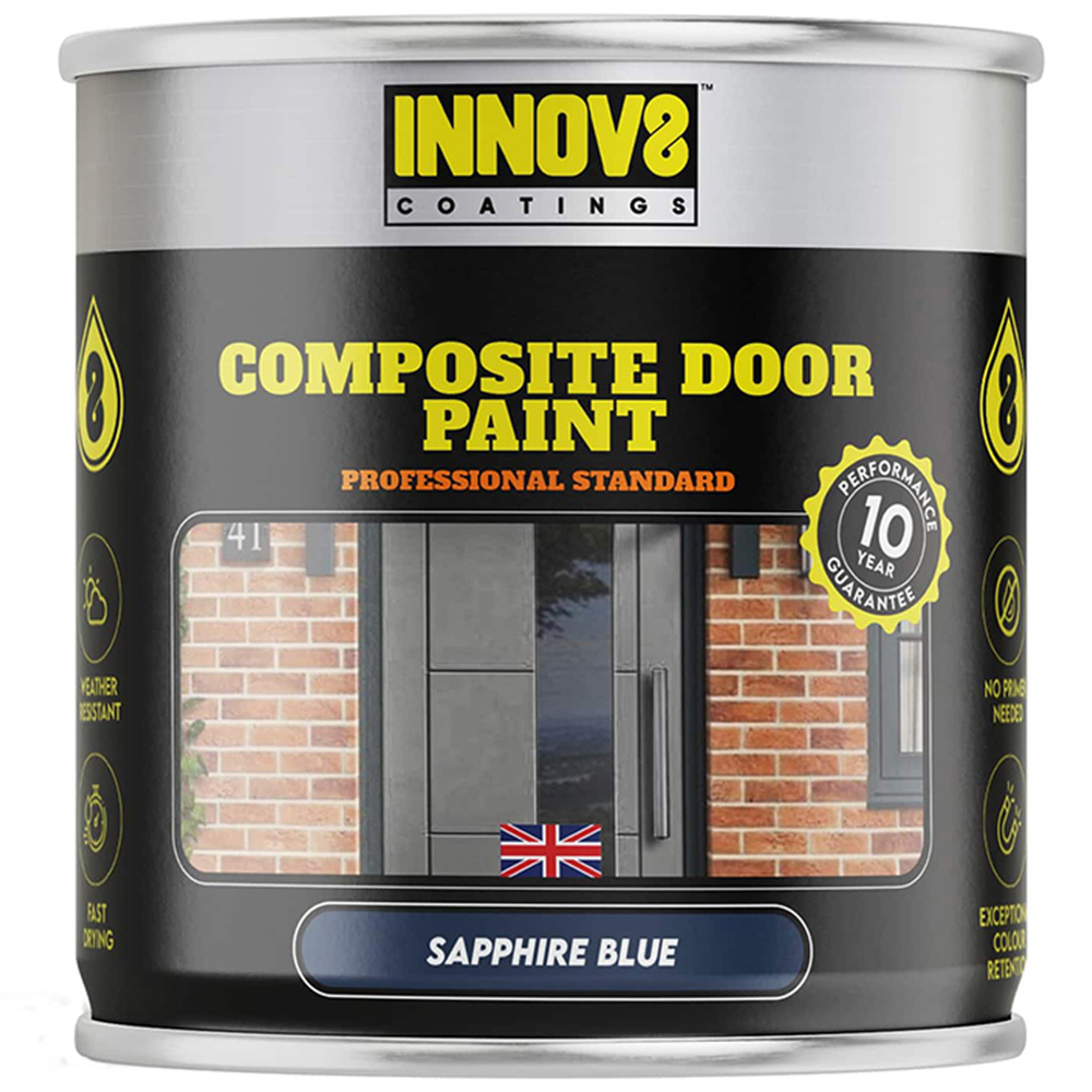 Innov8 Coatings Sapphire Blue Composite Door Paint 750ml Image 2