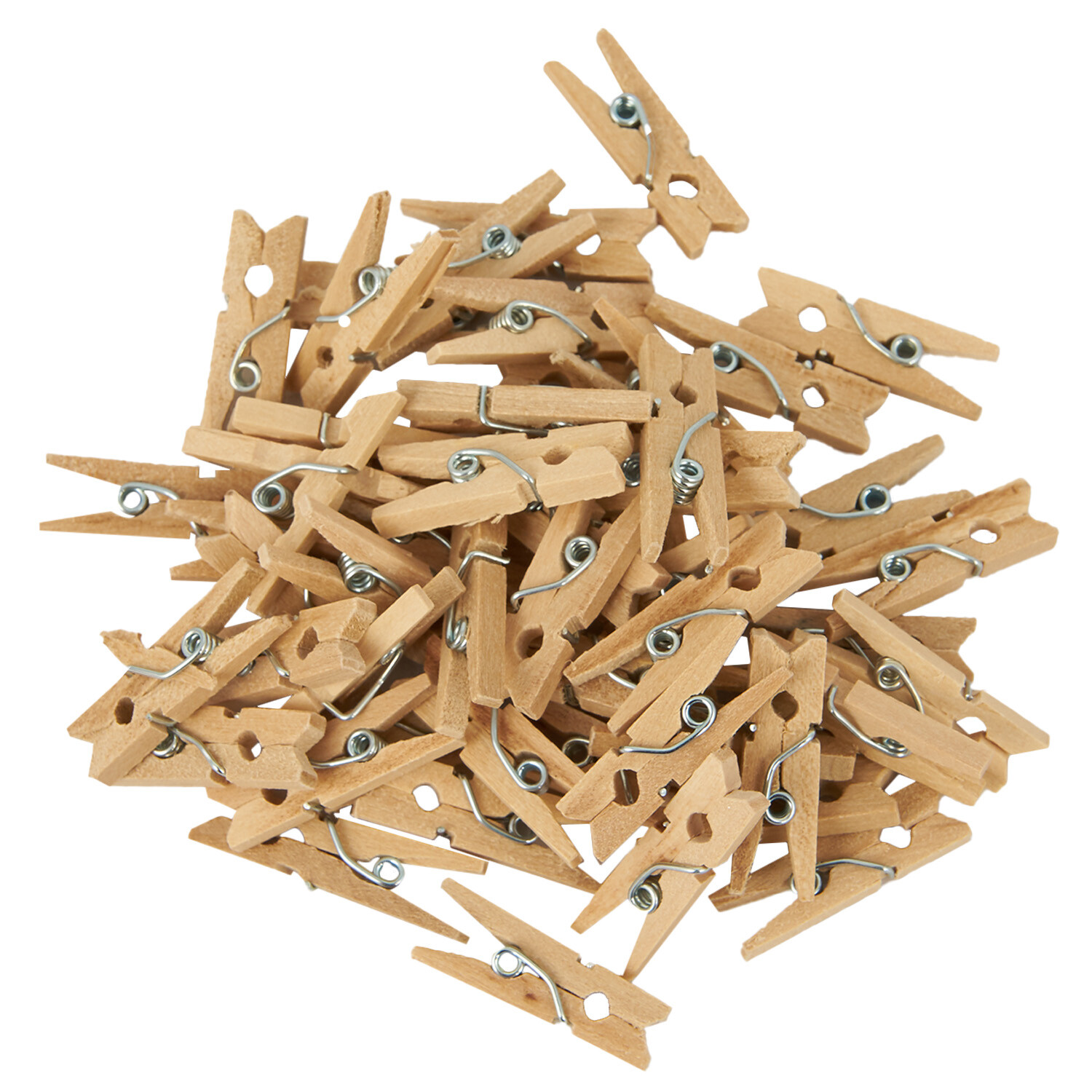 Mini Wooden Pegs - Natural Wood Image 3