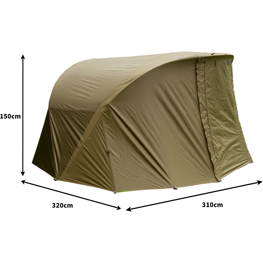 Monster Shop Green 2 Man Fishing Bivvy with Overwrap Image 4