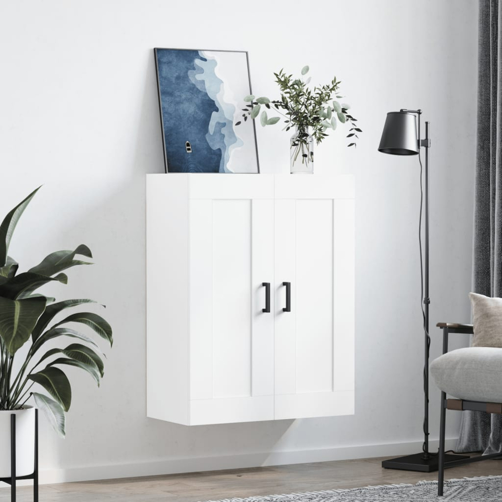 vidaXL 2 Door White Wall Mounted Cabinet Image 9
