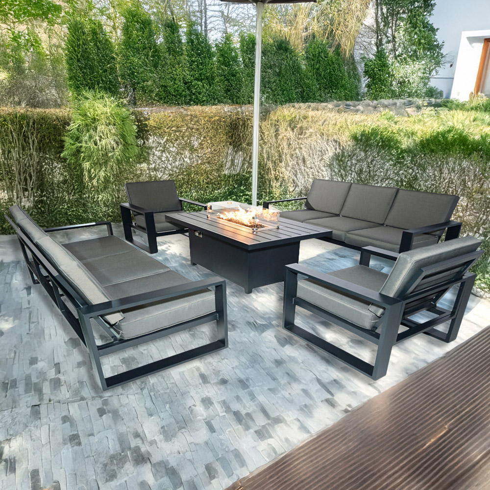 Furniture One 8 Seater Aluminium Garden Dining Set Image 1