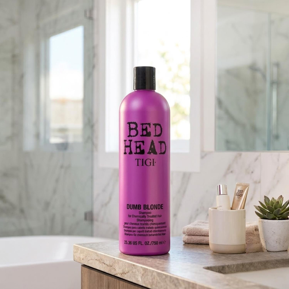 TIGI Bed Head Dumb Blonde Damaged Blonde Hair Shampoo 750ml 3 Pack Image 6