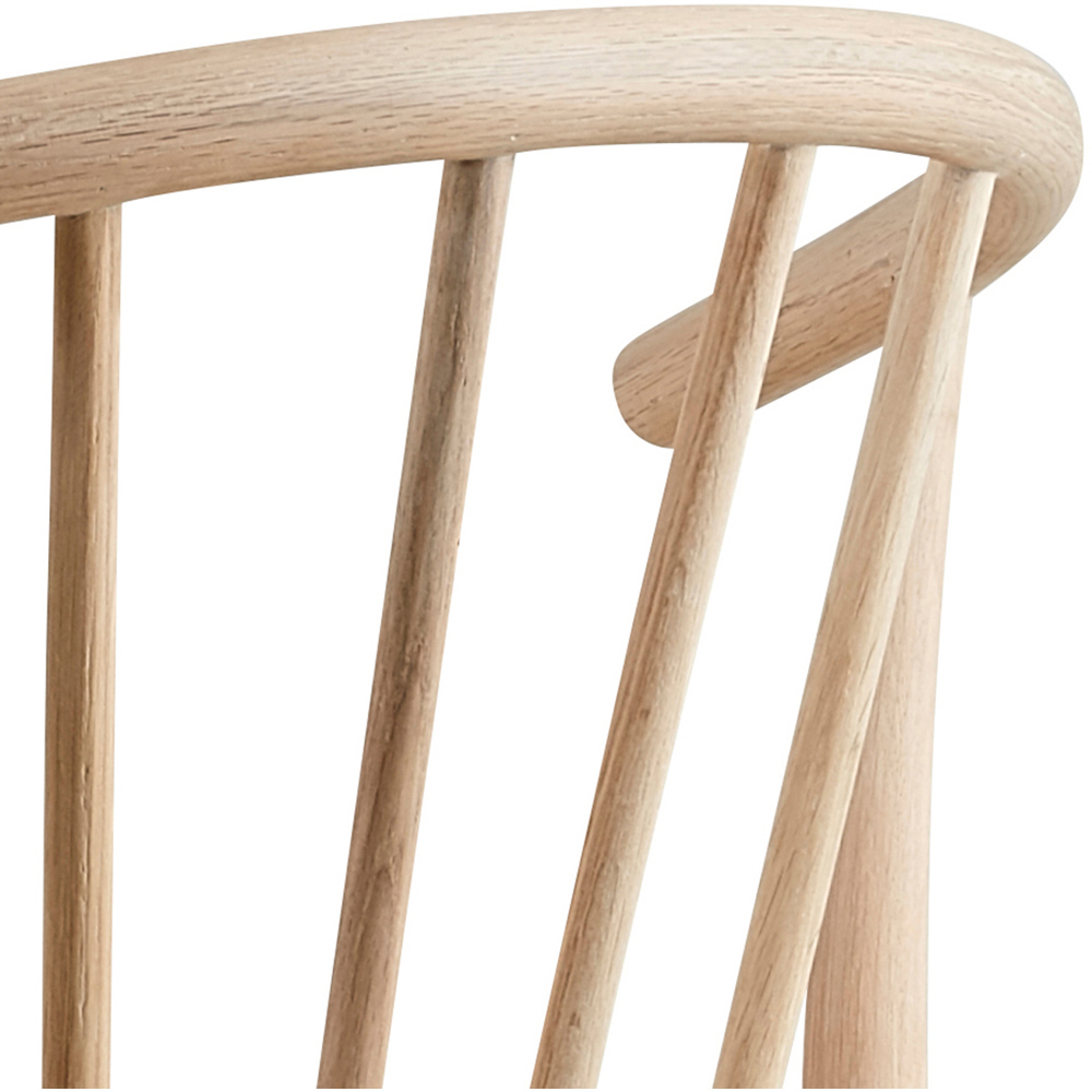 Florence Cassandra Set of 2 White Oak Dining Chairs with Armrest Image 5