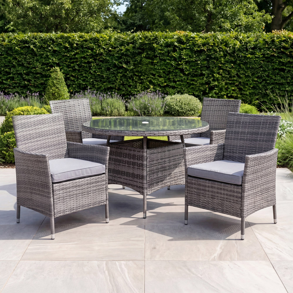 Charles Bentley Pair of Rattan Chairs Grey Image 6