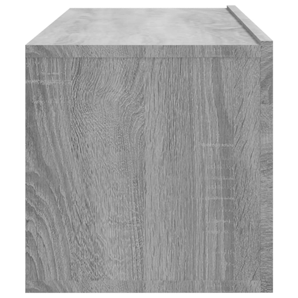 vidaXL 2 Door Grey Sonoma Wall Mounted TV Cabinet 4 Pack Image 6