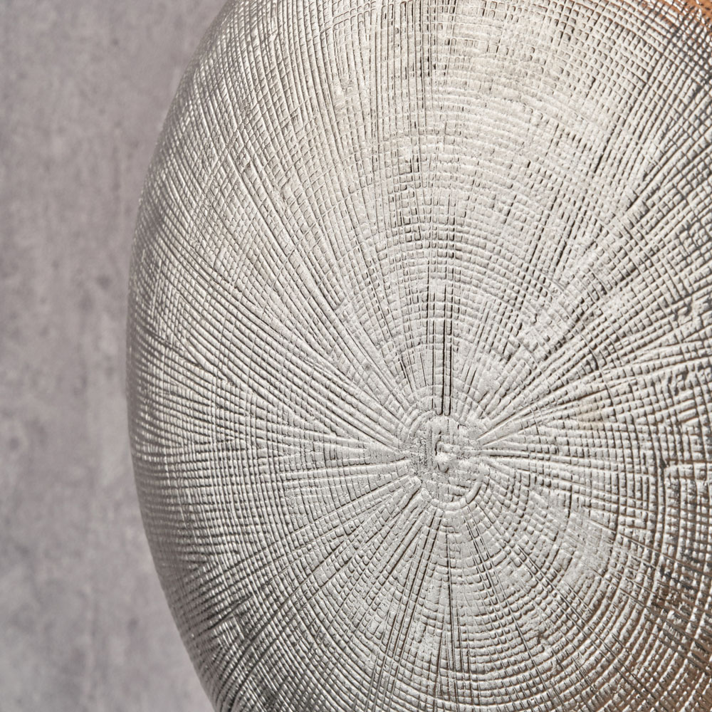 Pacific Lifestyle Alpha Silver Textured Ceramic Table Lamp Image 5
