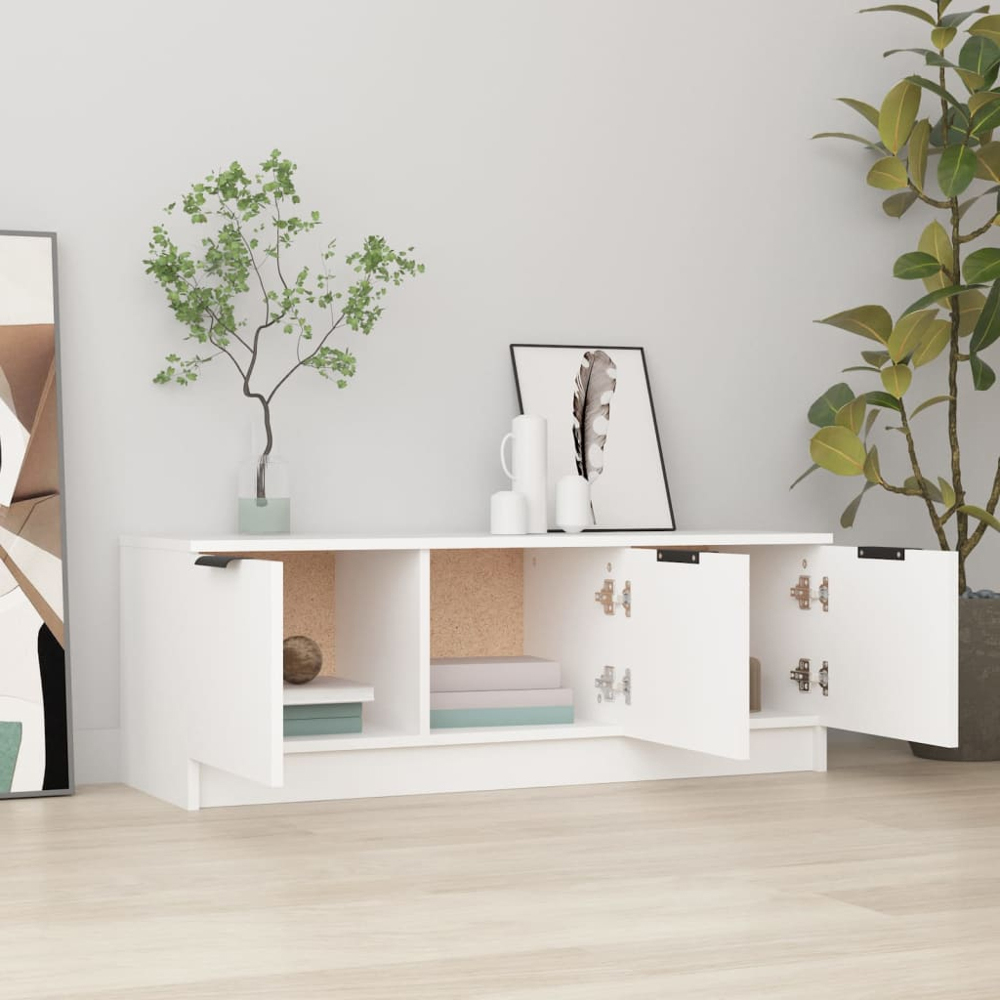 vidaXL 3 Door White TV Cabinet Image 8