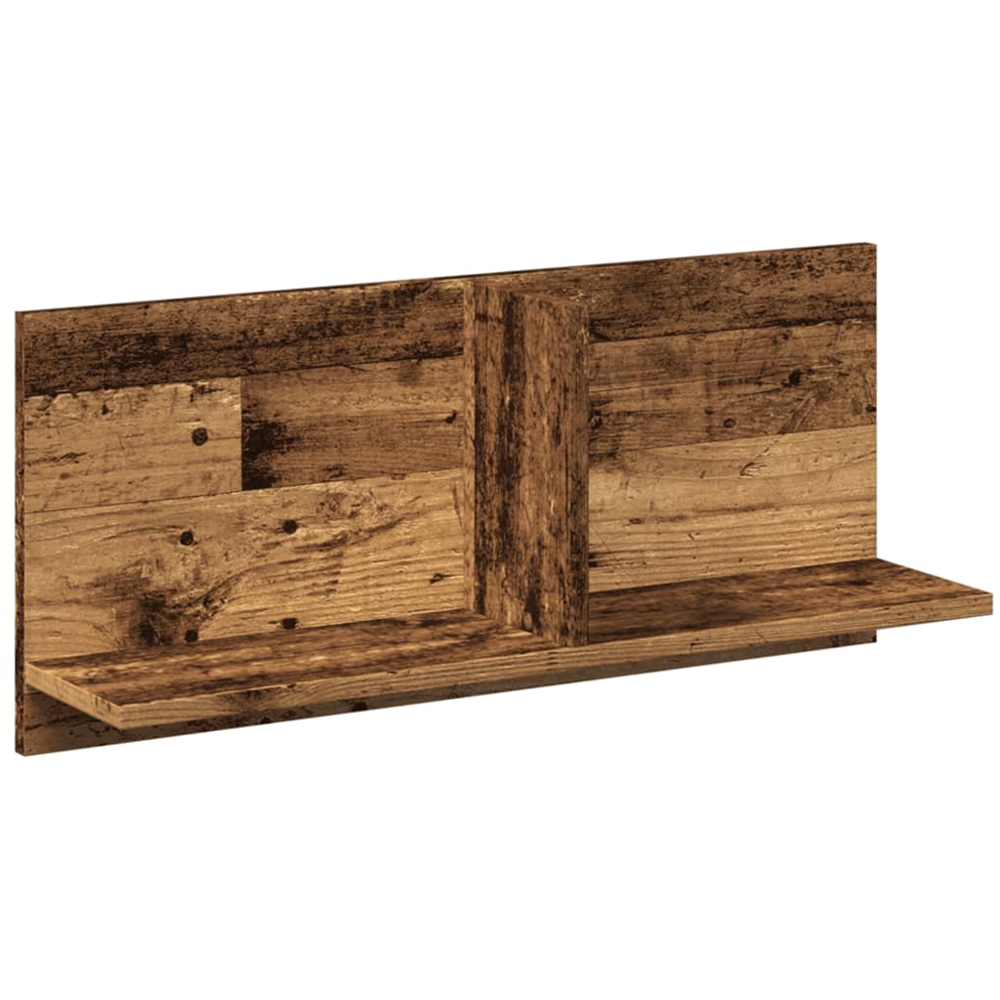 vidaXL 2 Shelf Old Wood Wall Cabinet Image 1