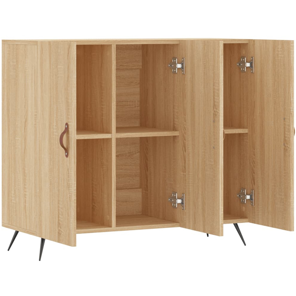 vidaXL 3 Door Sonoma Oak Sideboard Image 5