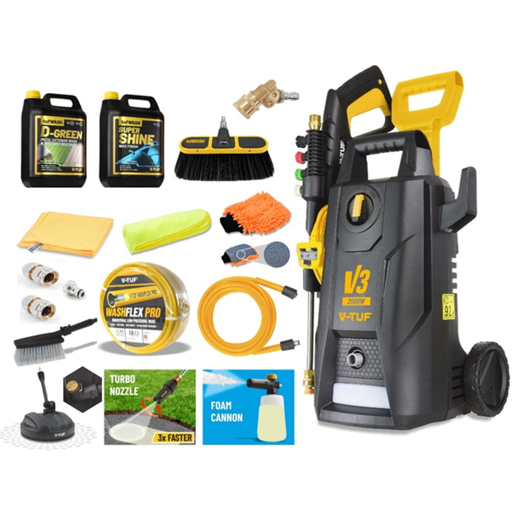 V-TUF V3-240 X2 DIY Portable Electric Pressure Washer 150Bar with Cleaner Kit Image
