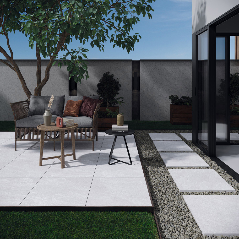 Bien Rasa White Porcelain Paving 60 x 60cm 60 Pack Image 2