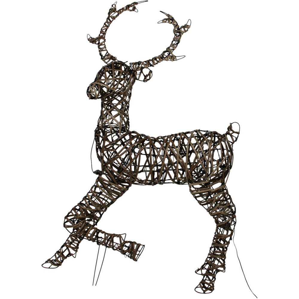 Rattan Effect LED Stag Decoration Natural Image 6