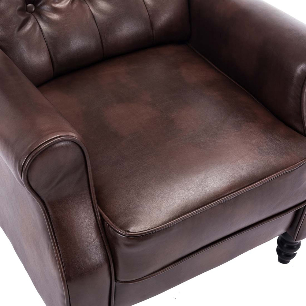 Furniture Online Althorpe Brown Wing Back Leather Recliner Chair Image 7