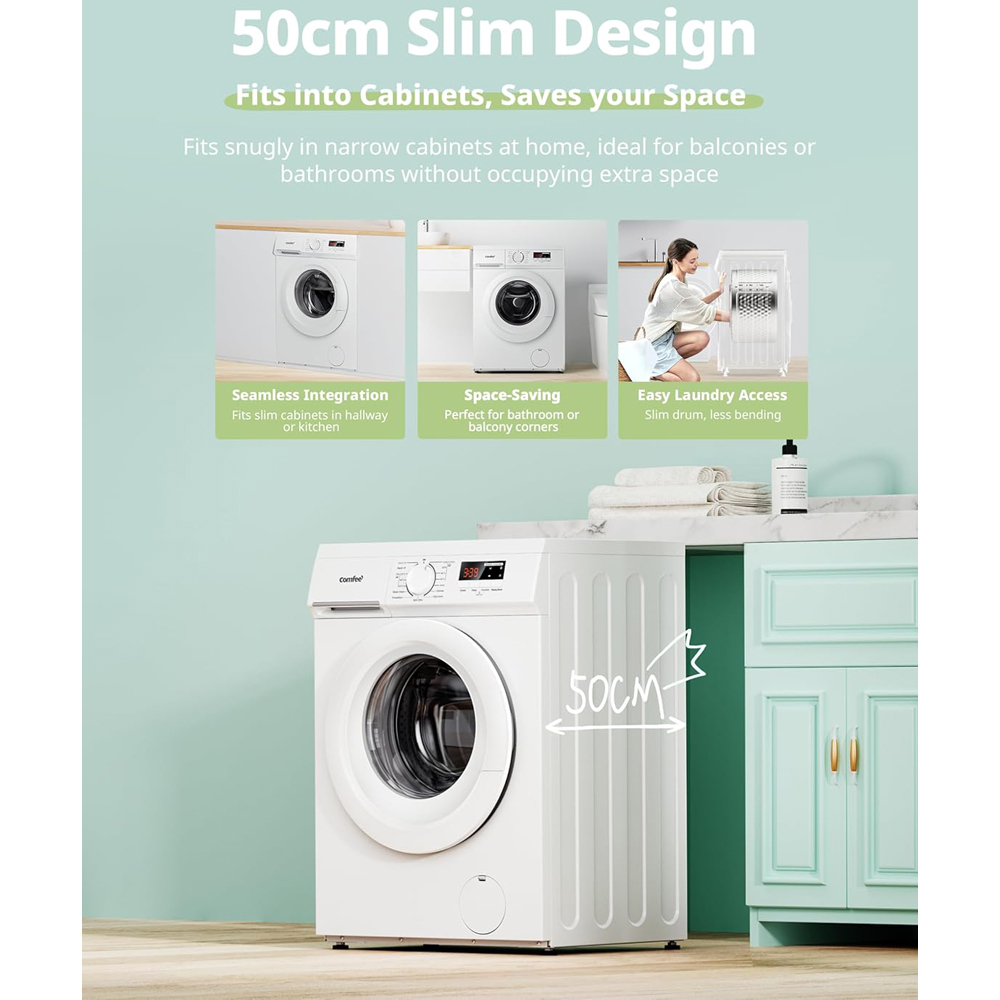 Comfee White 9kg Freestanding Washing Machine Image 7