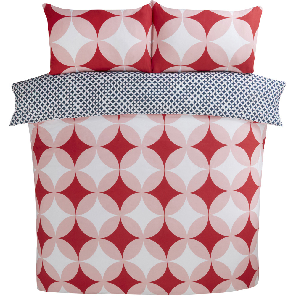 Rapport Home Geo Double Red Duvet Set Image 2