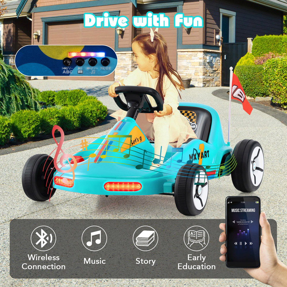 Costway Blue Kids Electric Go Kart with Remote Image 5