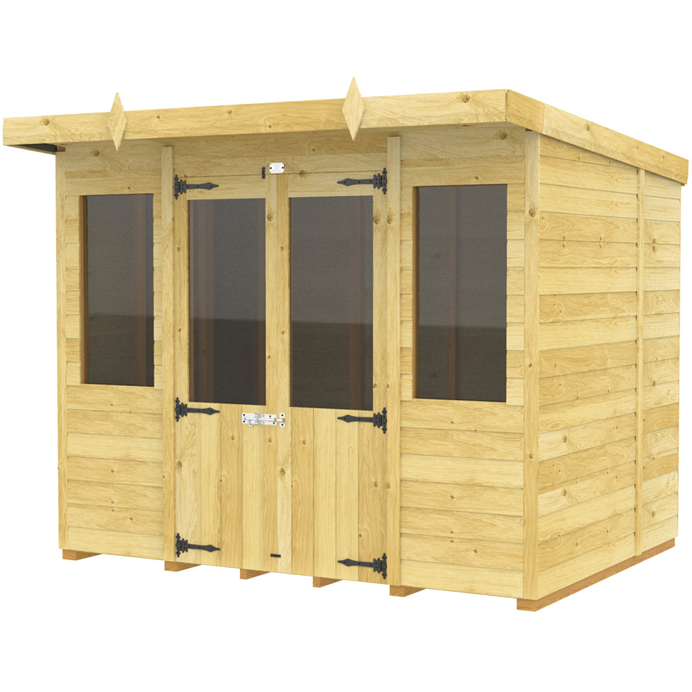 DIY Sheds 8 x 7ft Tongue and Groove Timber Pent Summerhouse Image 1
