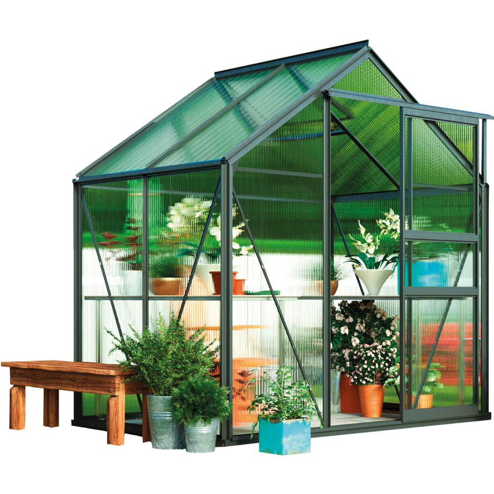 Garden Gear Grey 6.2 x 4.3ft Greenhouse Image 3