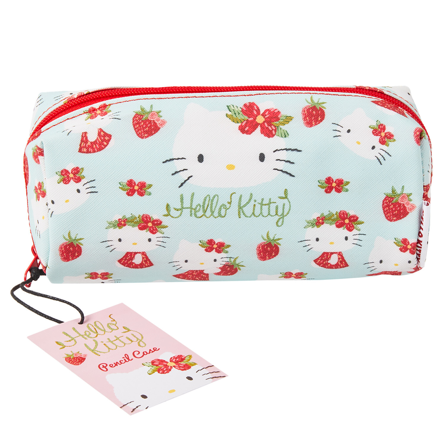 Strawberry Hello Kitty PU Pencil Case Blue Image 1