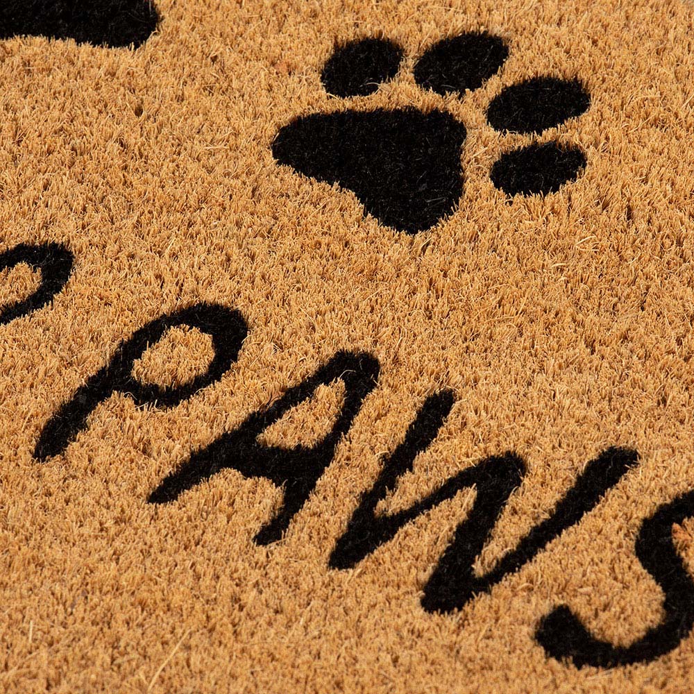 Eselle Astley Wipe Your Paws Printed Black Coir Door Mat 40 x 60cm Image 4