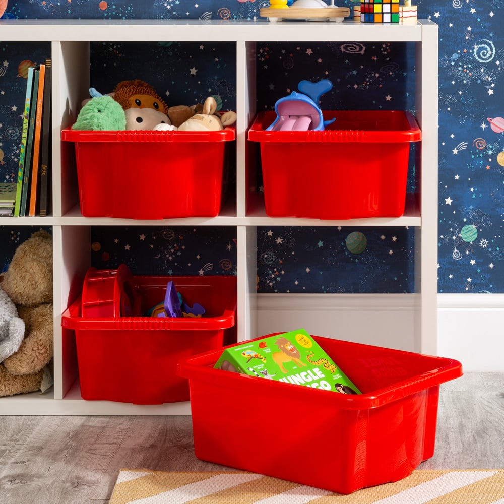 Wham 16L Red Stackable Storage Box 4 Pack Image 2