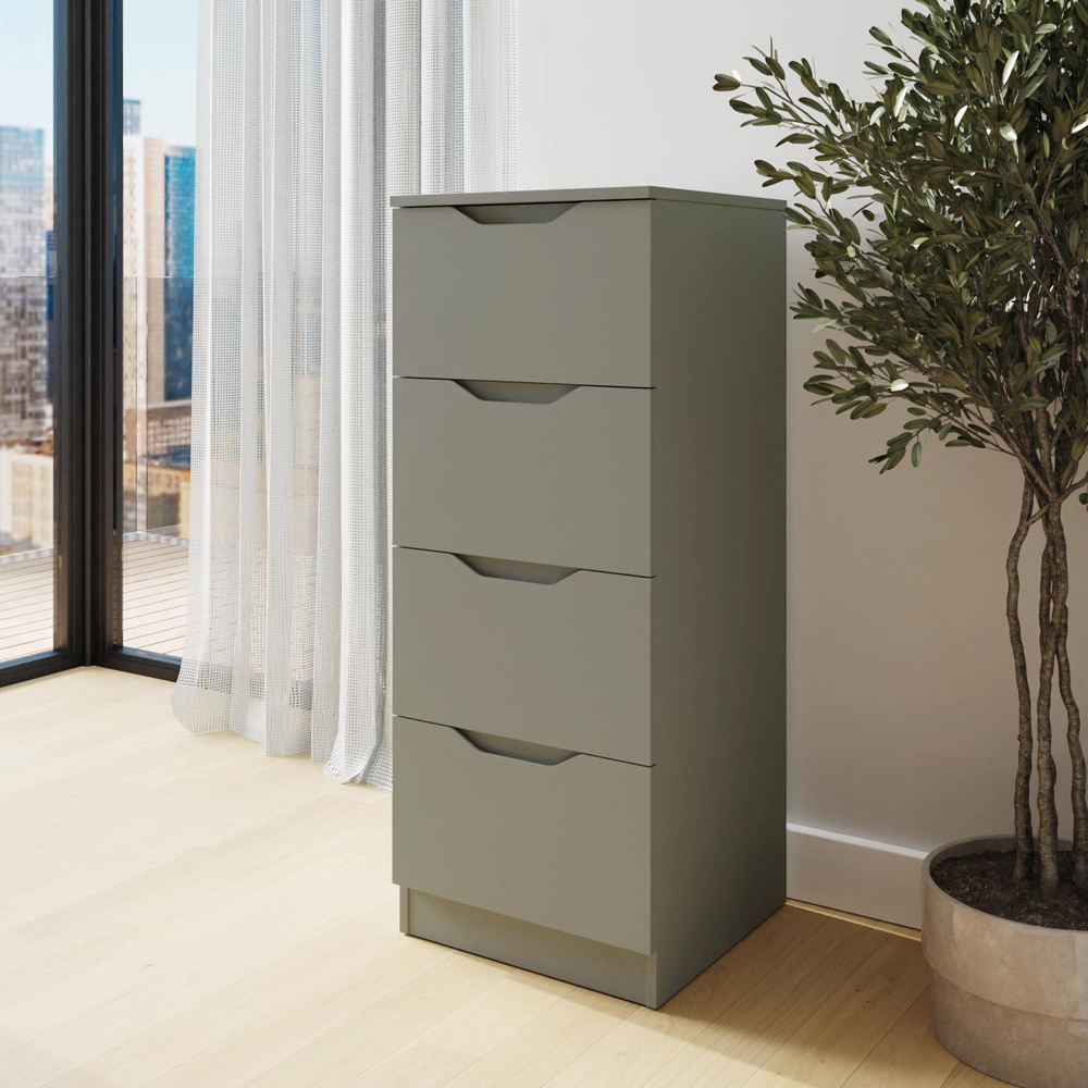 FWStyle Luno 4 Drawer Green Modern Chest of Drawers Image 6