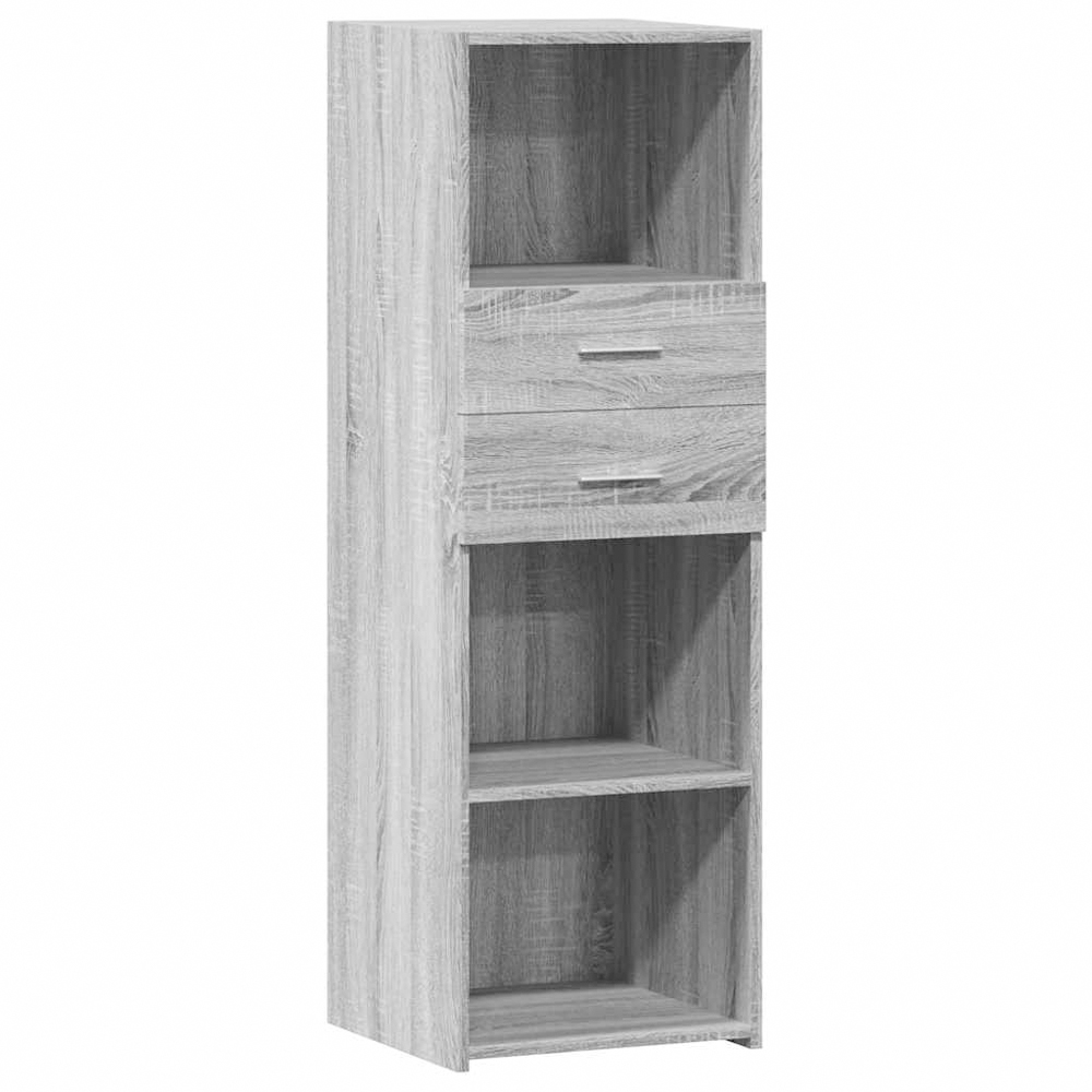 vidaXL 2 Drawer 3 Shelf Grey Sonoma Highboard Image 2