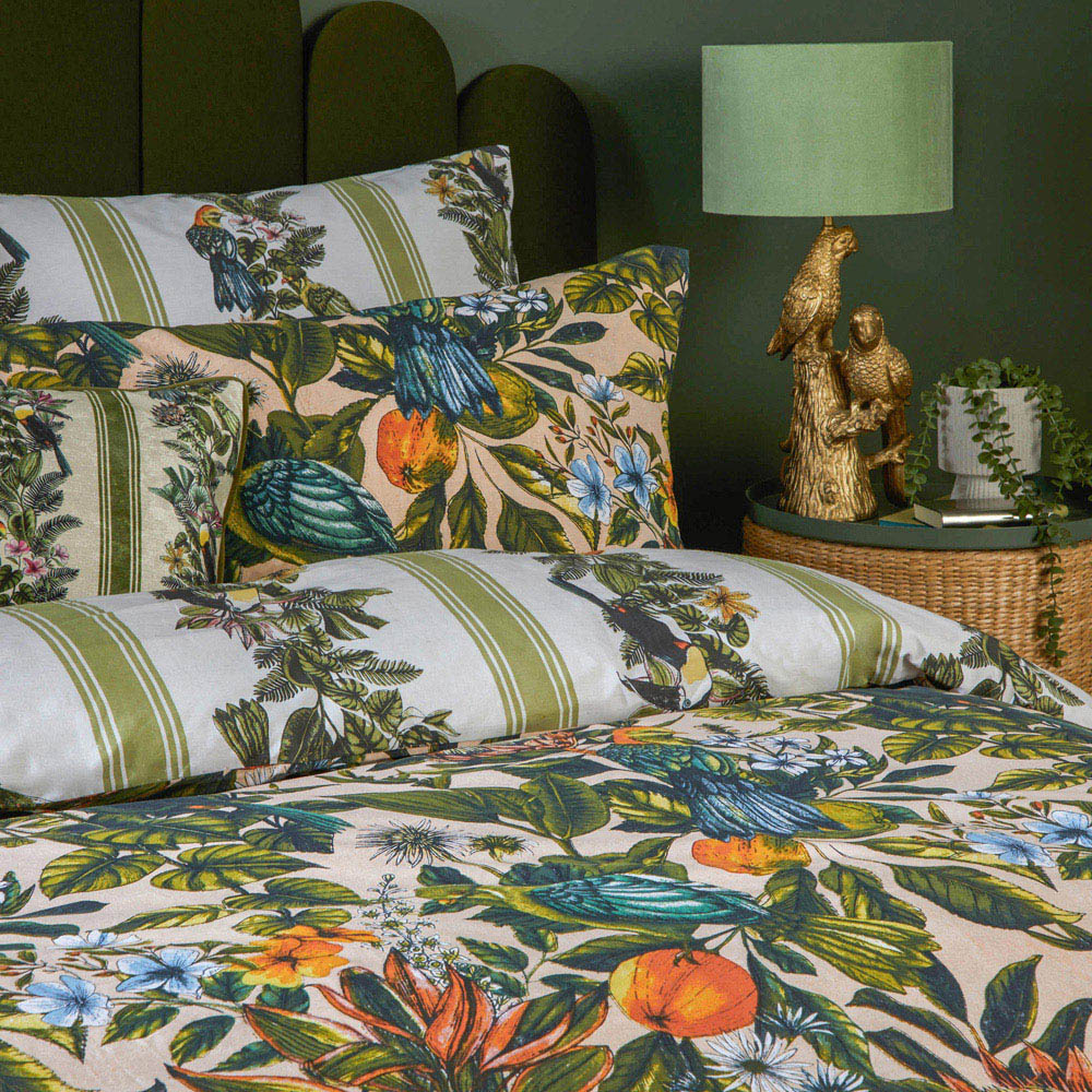 furn. Leilani Super King Size Multicolour Printed Floral Duvet Set Image 3