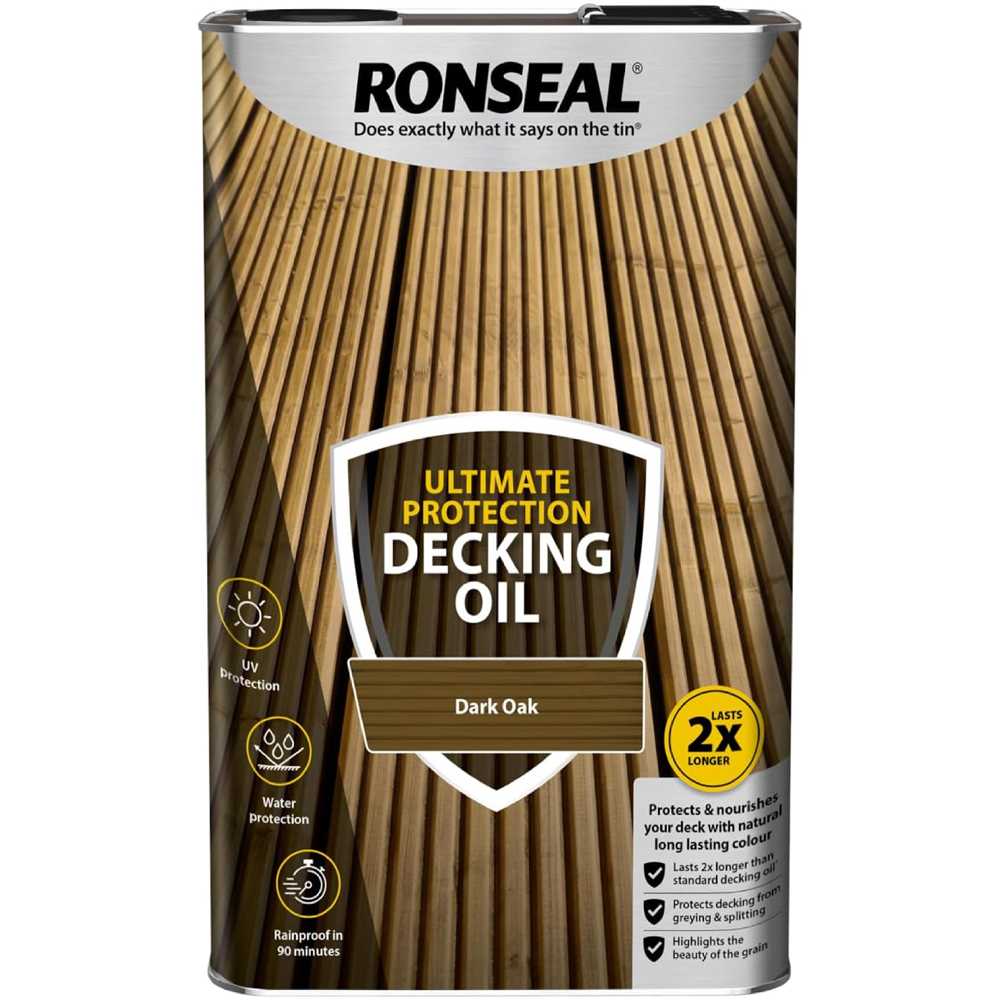 Ronseal Ultimate Protection Dark Oak Decking Oil 5L Image 2