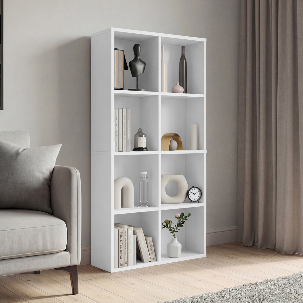 VIDA DESIGNS 8 Shelf White Cube Storage Unit Image 3