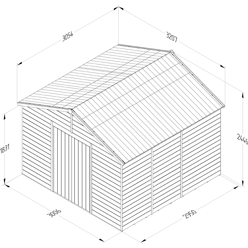 Forest Garden Timberdale 10 x 10ft Apex Shed Image 9