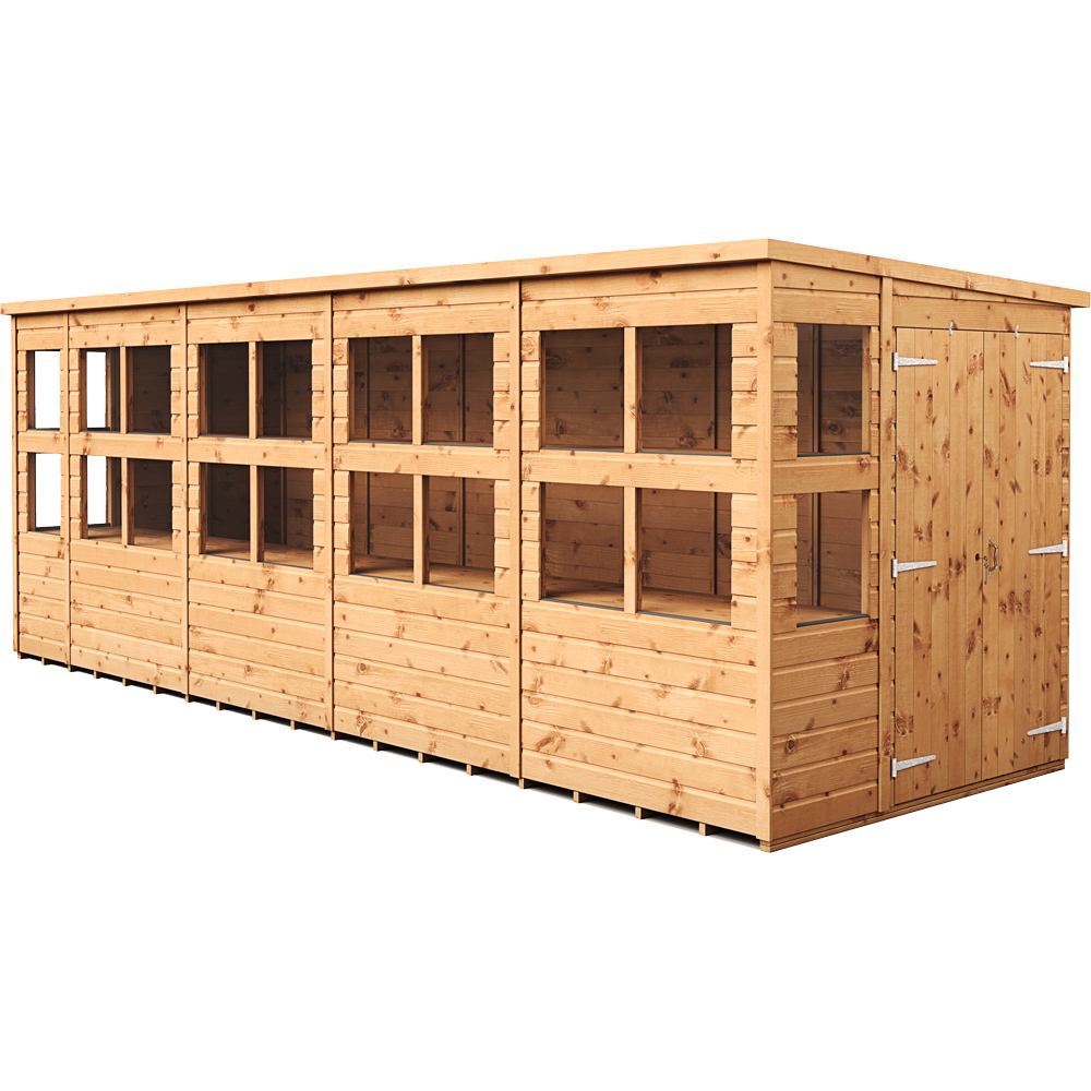 Empire Sheds 18 x 6ft 2 Door Dipped Treated Tongue and Groove Pent Potting Shed Image 1
